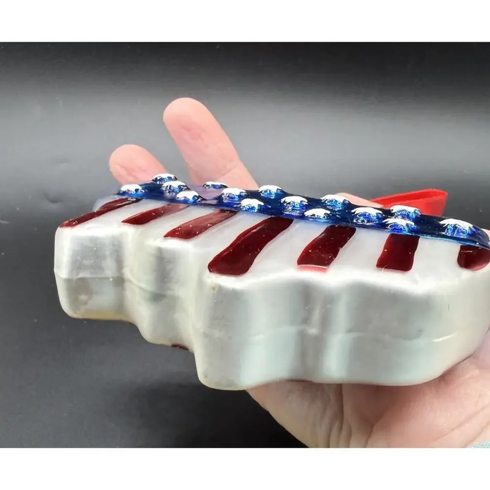 Old World USA Ornament Blown Glass Star American Flag 4th Patriotic -LO17 - Picture 6 of 11